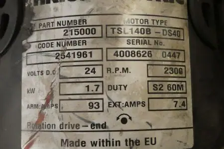 Rijmotor 1.7 kW, BT LPE 200  (8 km)